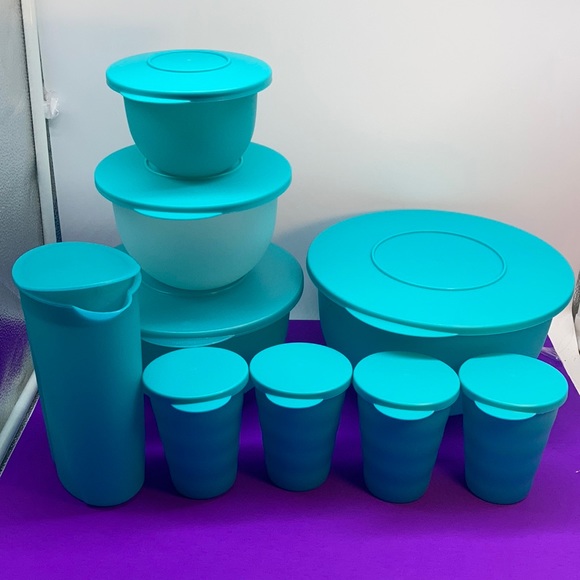 Tupperware Murano Set Bowl & Jug (4) Tumbler - Picture 2 of 16